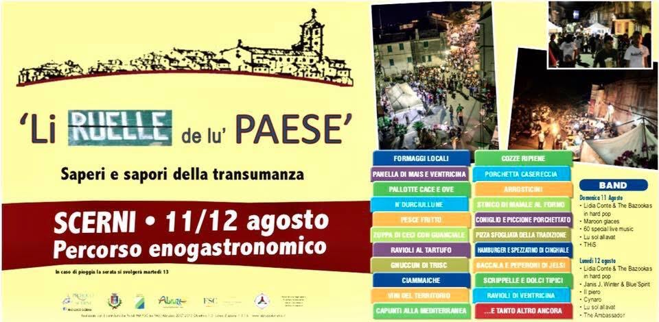 A Scerni L’11 E Il 12 Agosto Torna “Li Ruelle De Lu Paese”